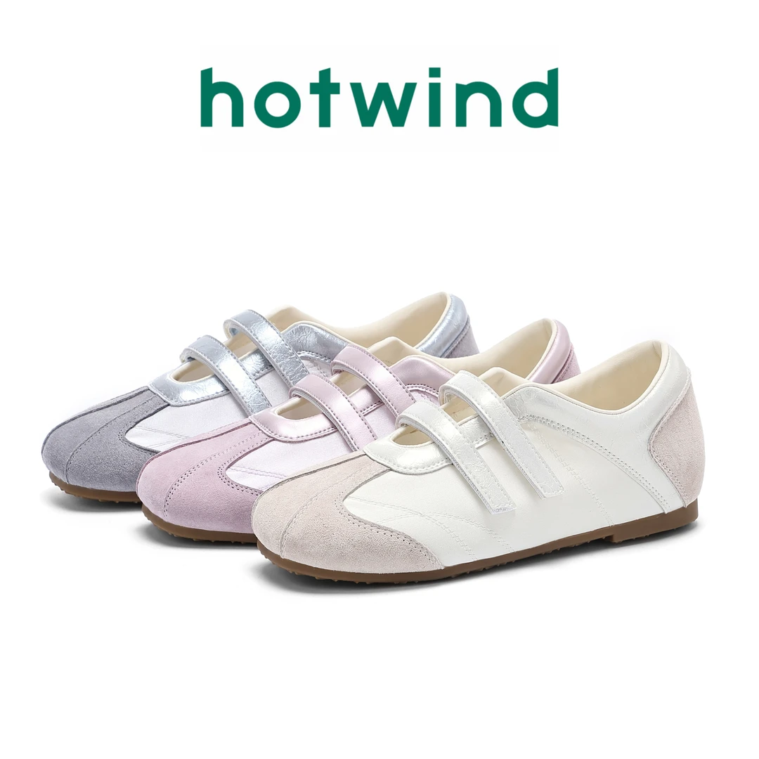 Hotwind/热风夏季新款运动玛丽珍芭蕾魔术贴运动休闲女鞋时尚百搭