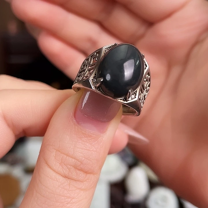 和田玉银S925镶嵌颈饰