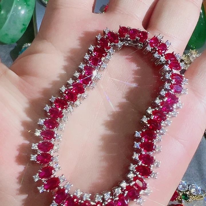 非金属红色蓝色满镶嵌大宝贝