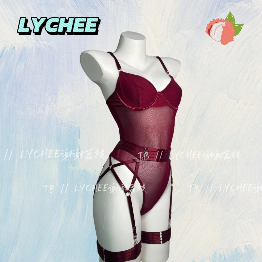 LYCHEE 【白羊座】小众性感绑带欧美连体衣火辣女款修身美背时尚L99