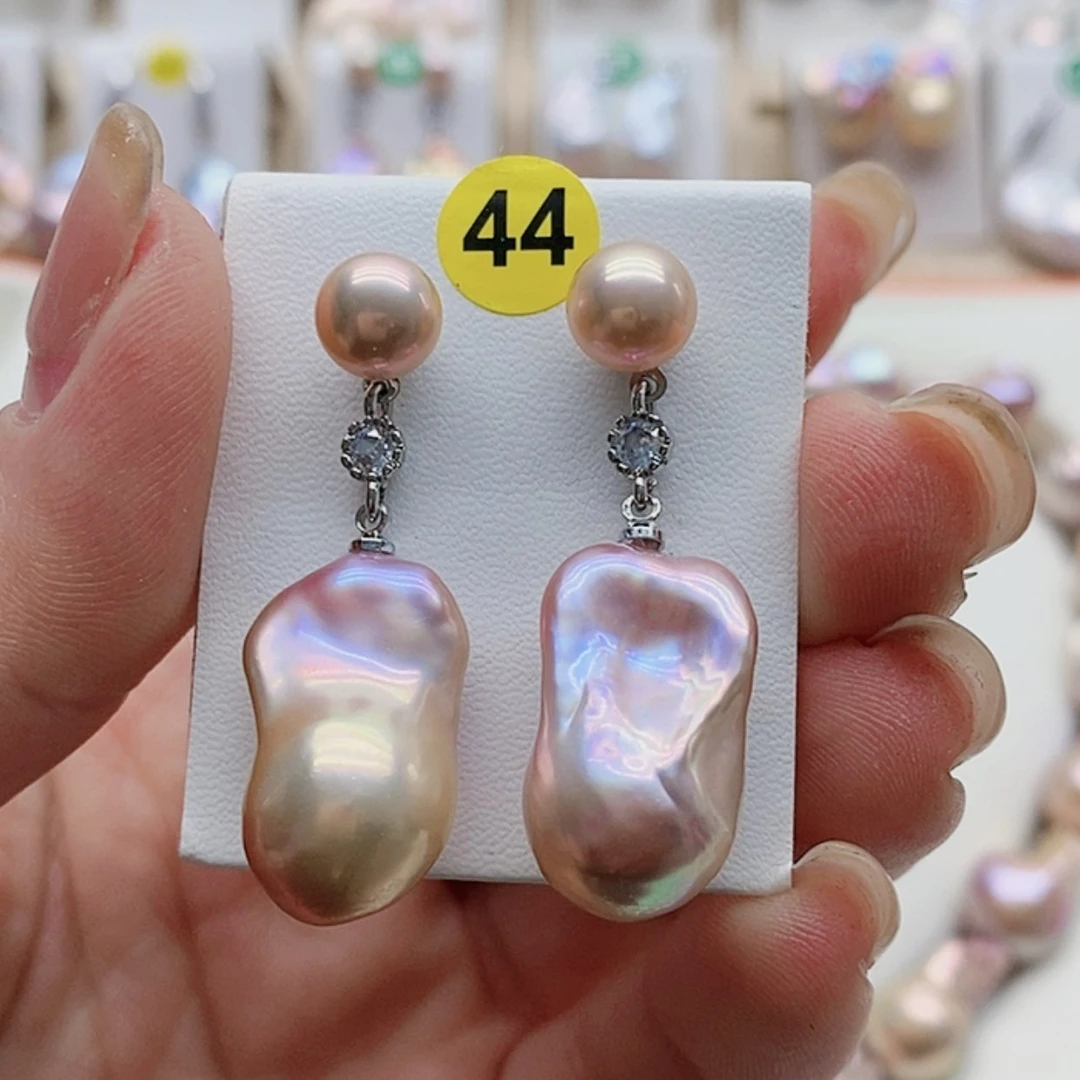 【闪购商品】淡水珍珠耳饰银S925镶嵌