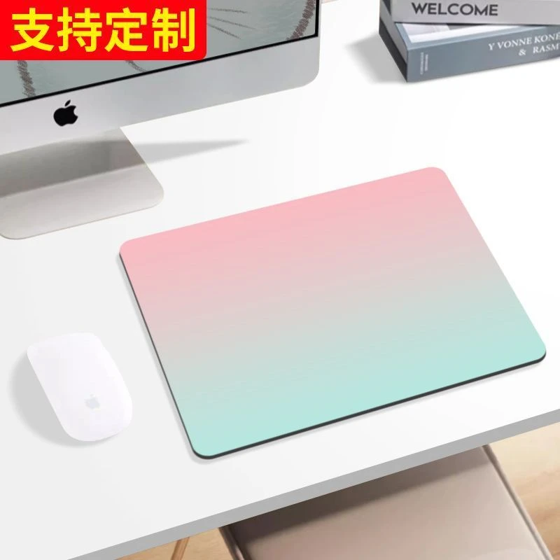 小号鼠垫纯色莫兰迪简约风办公桌垫防水方垫可爱小清新男生女生