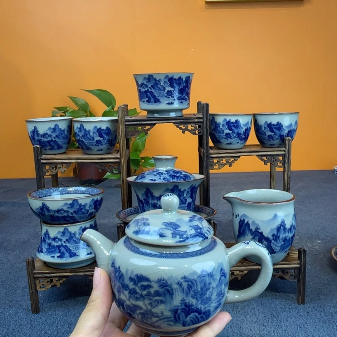 景德镇陶瓷釉下青花八件套