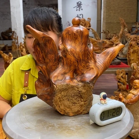 柏木刘*金太行崖柏根雕