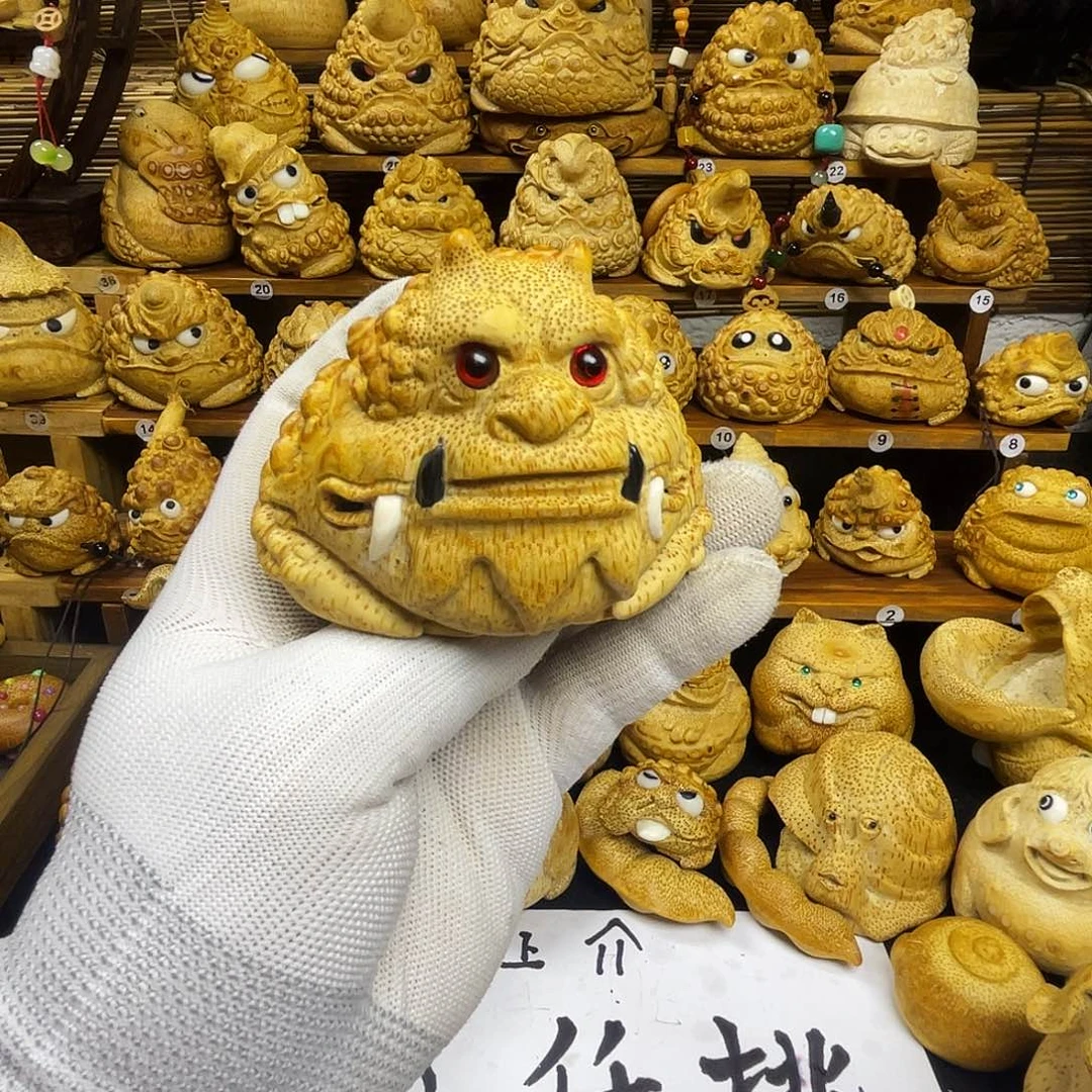 竹个性文玩竹雕金蟾