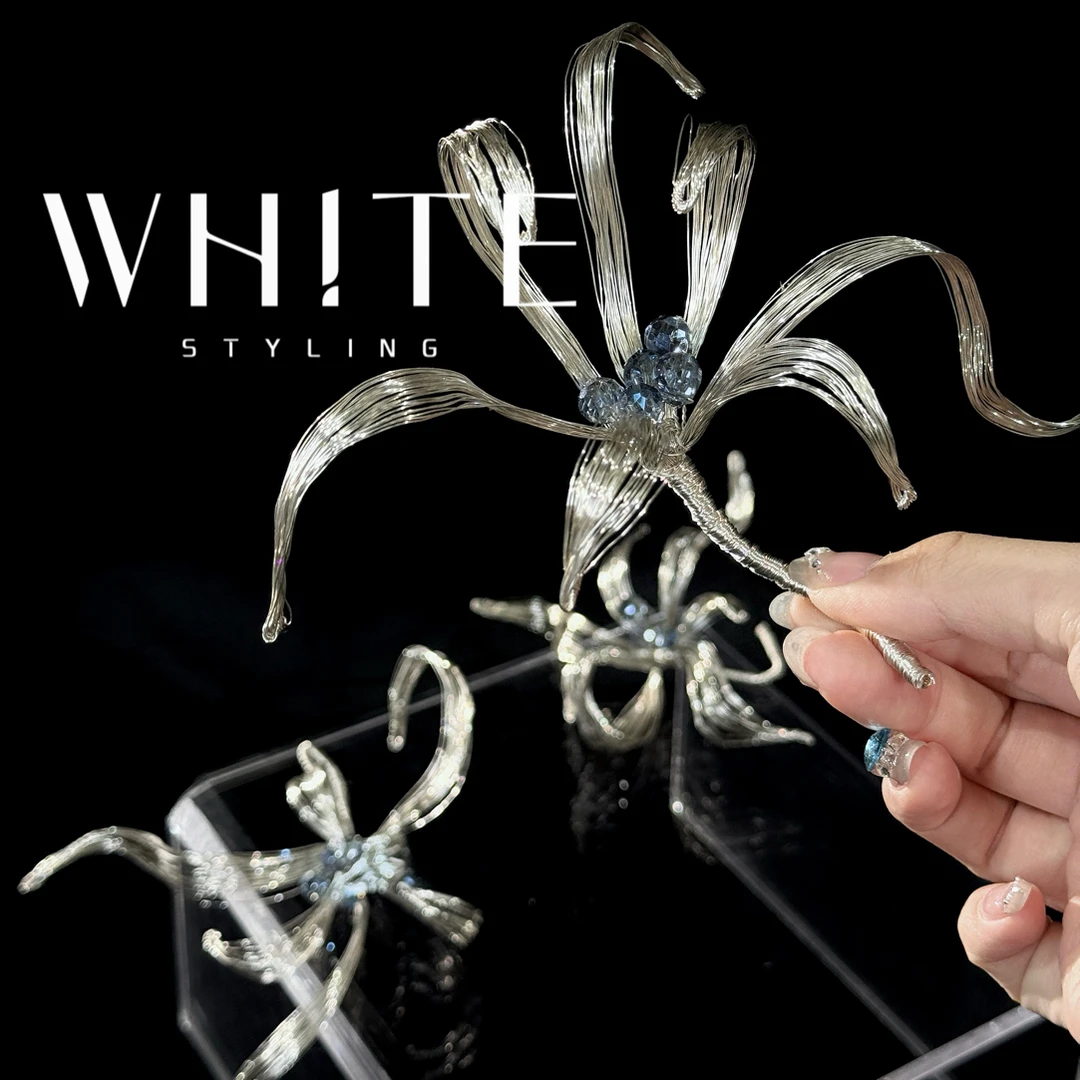 合金亚克力婚庆饰品 WHITE手作小众个性（多用款中西通用）三件套