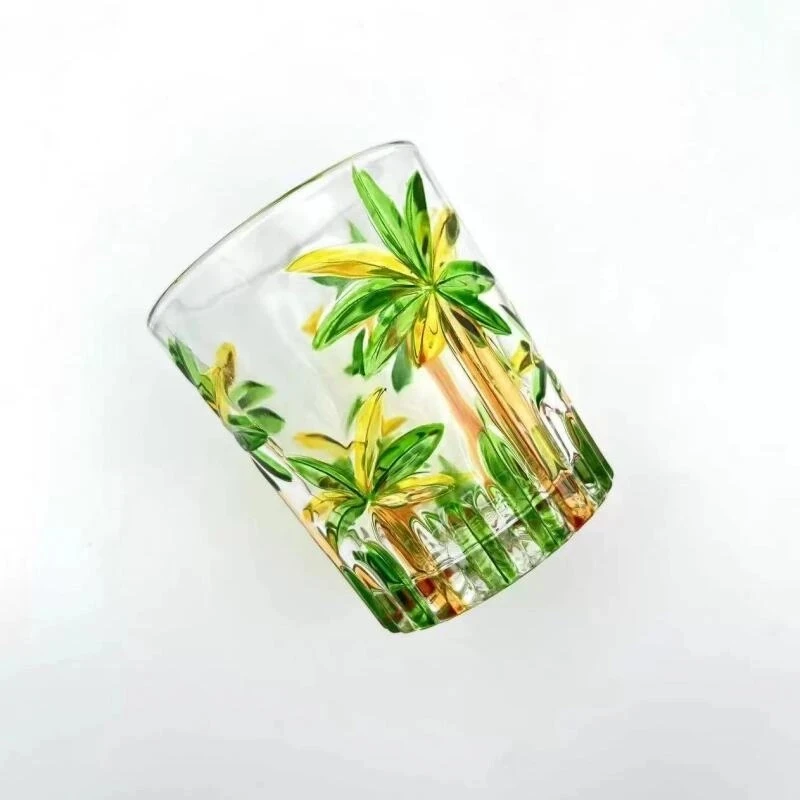 D玻璃棷树直身水杯网红家用创意茶杯茶具陶瓷洋酒杯主人杯G4021