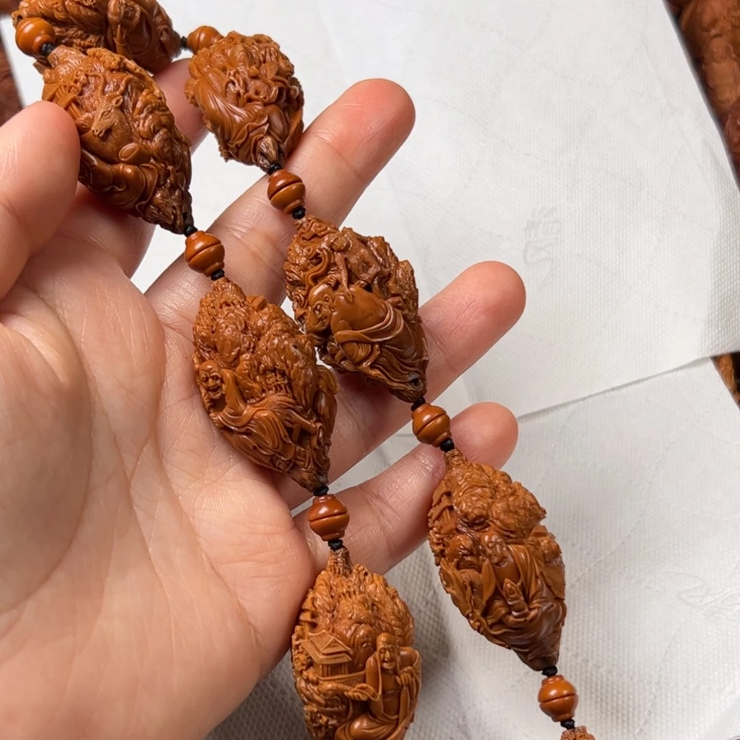 锦***程橄榄核手串/手链核雕