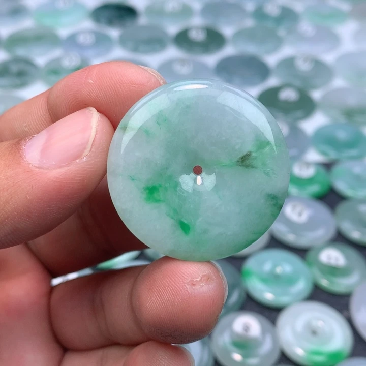 翡翠未镶嵌颈饰缅甸天然A货翡翠34.7-5.9