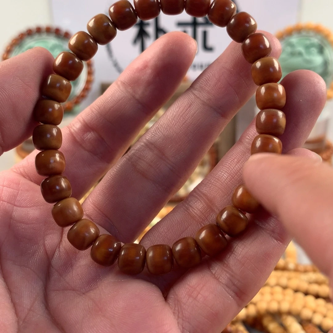 星月菩提吊坠同*8×7藏红单圈