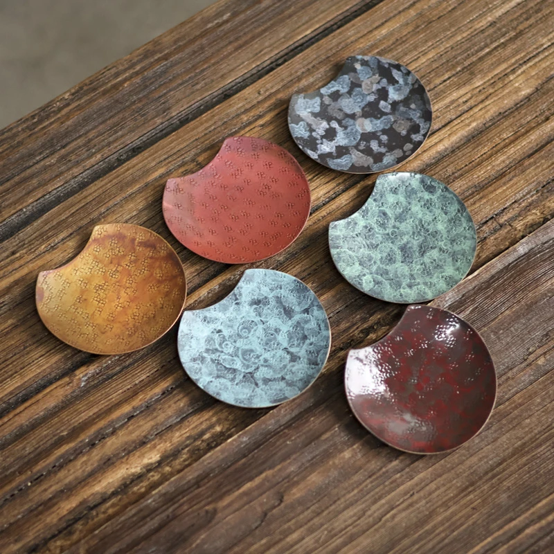 【春喜铜】缺月杯垫,颜色随机（春喜铜0012）