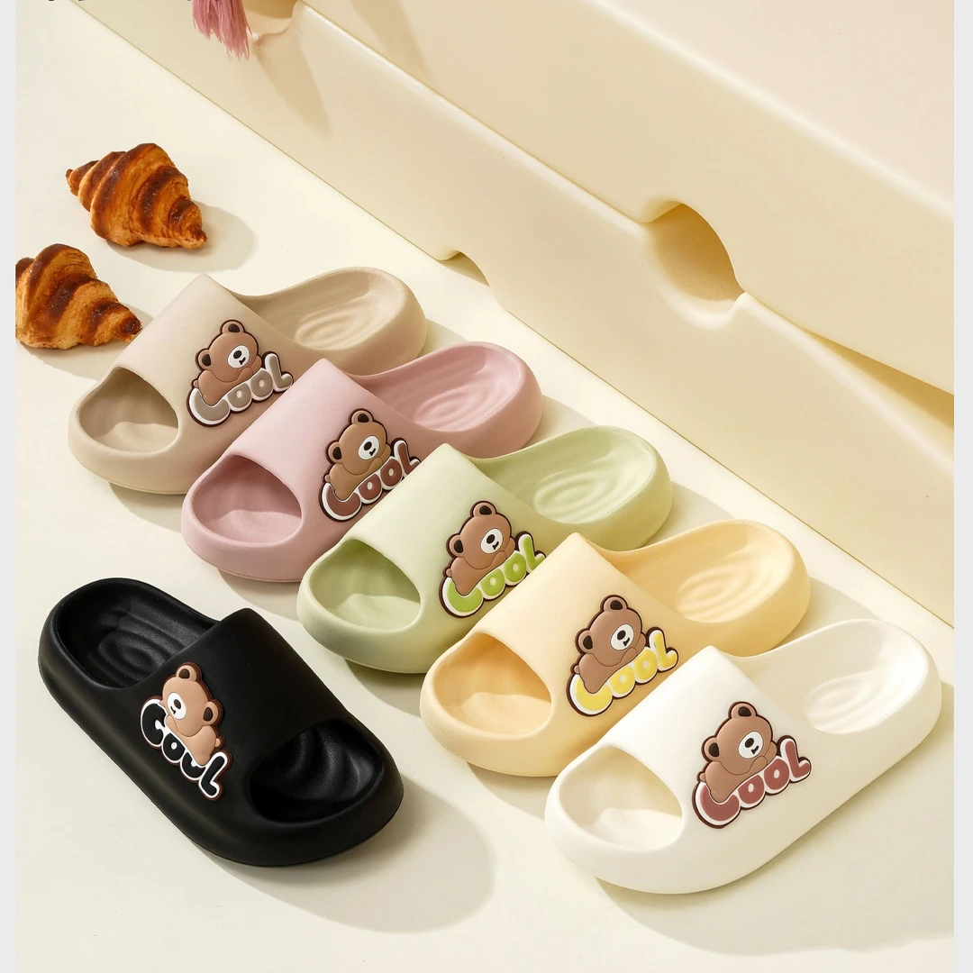 网红小熊可爱卡通拖鞋女居家室内软底厚底防滑防臭外穿情侣