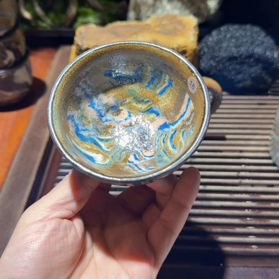 也****.七彩岩矿主人杯斗笠瑕疵不退换