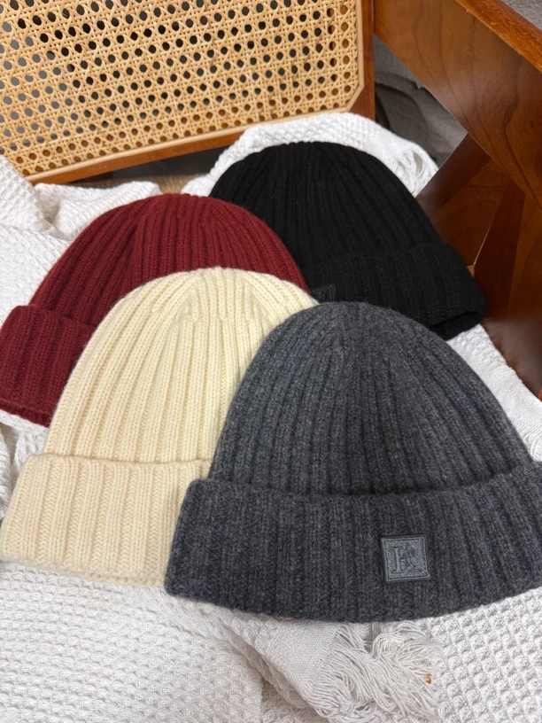 （77公主）全羊毛经典毛线帽巨百搭显脸小