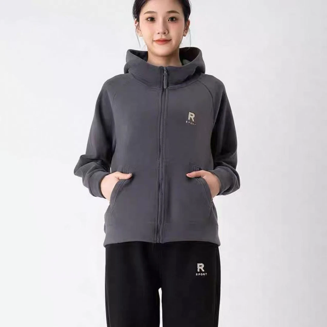 9016-男女士50-H31（深灰）防风连帽夹克