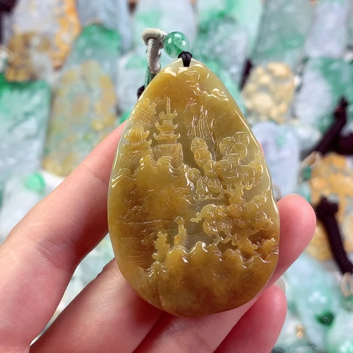 翡翠未镶嵌吊坠(不含链)