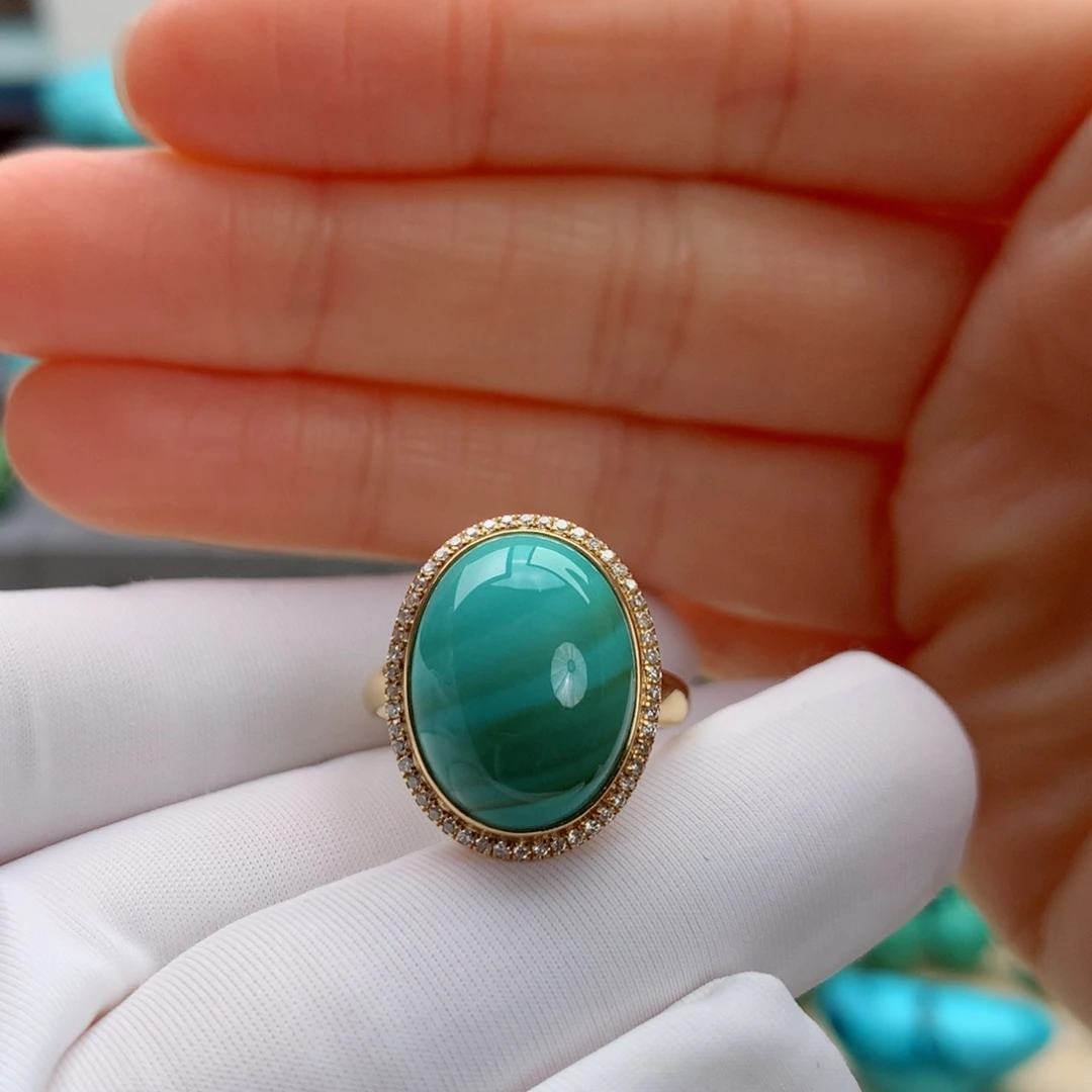 18K金镶嵌绿松石其他不*?