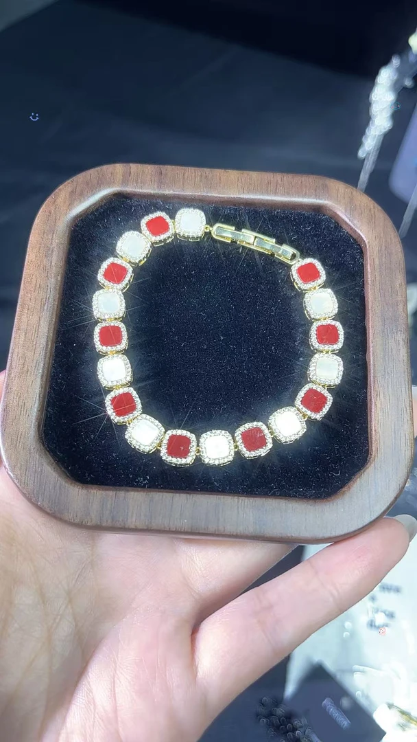 铜合金贝壳手链 铜合金锆石手链轻奢百搭款 0006