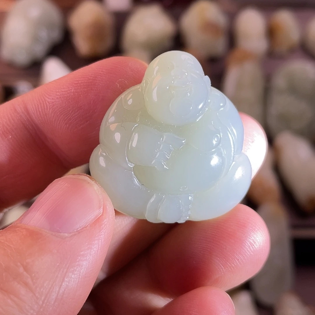 和田玉未镶嵌吊坠(不含链)佛公