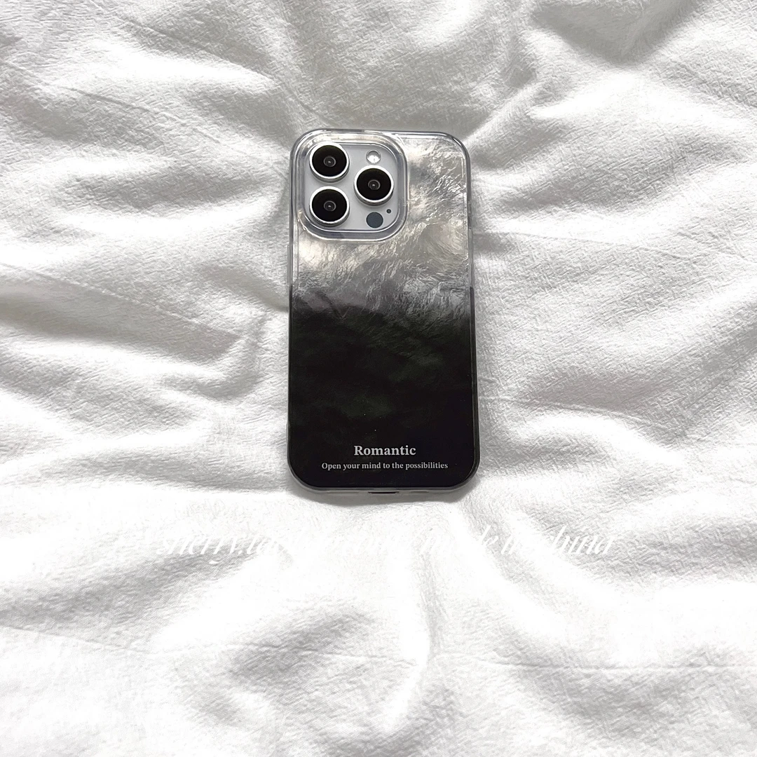 渐变冰川黑锡纸纹适用小米15pro手机壳小米14/13/12男女新款红米k