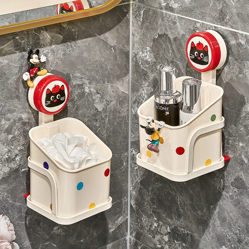 吸盘废弃回收洗脸巾收纳盒壁挂厕所卫生间洗手台浴室擦脸巾置物架