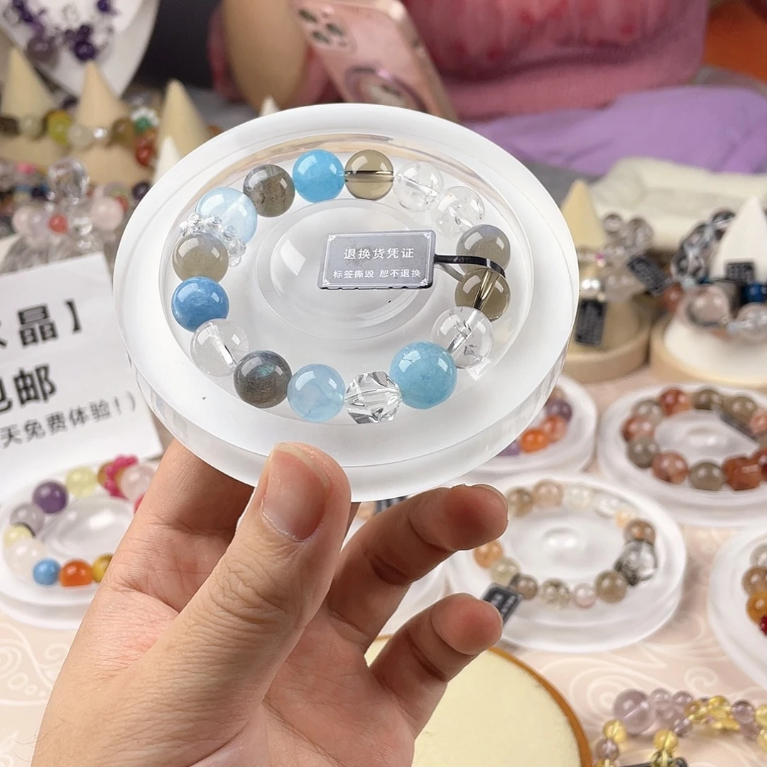 银S925镀金镶嵌手链水晶
