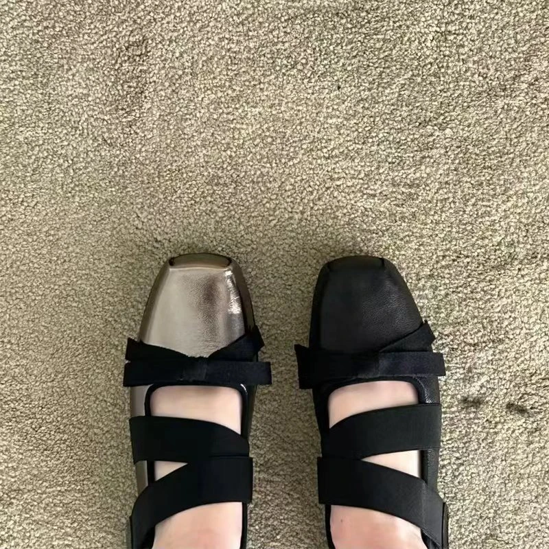 TJ[特链接]仙女风时尚休闲鞋复古凉鞋玛丽珍鞋春夏蝴蝶结单鞋