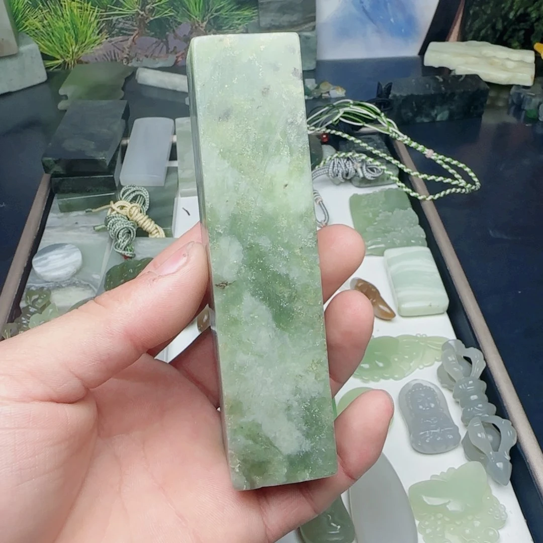 和田玉珠宝半成品未镶嵌嫣*