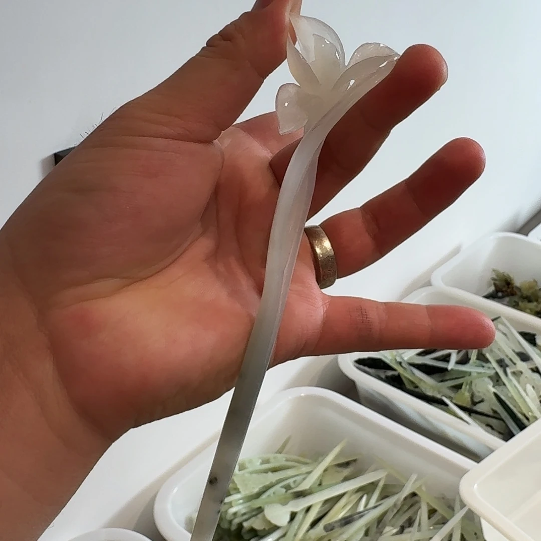 蛇纹石玉未镶嵌发饰