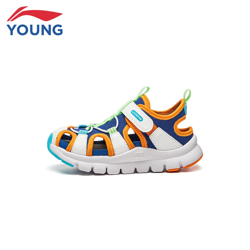 李宁童鞋儿童凉鞋男女小童春夏云科技减震回弹轻便透气运动鞋9142