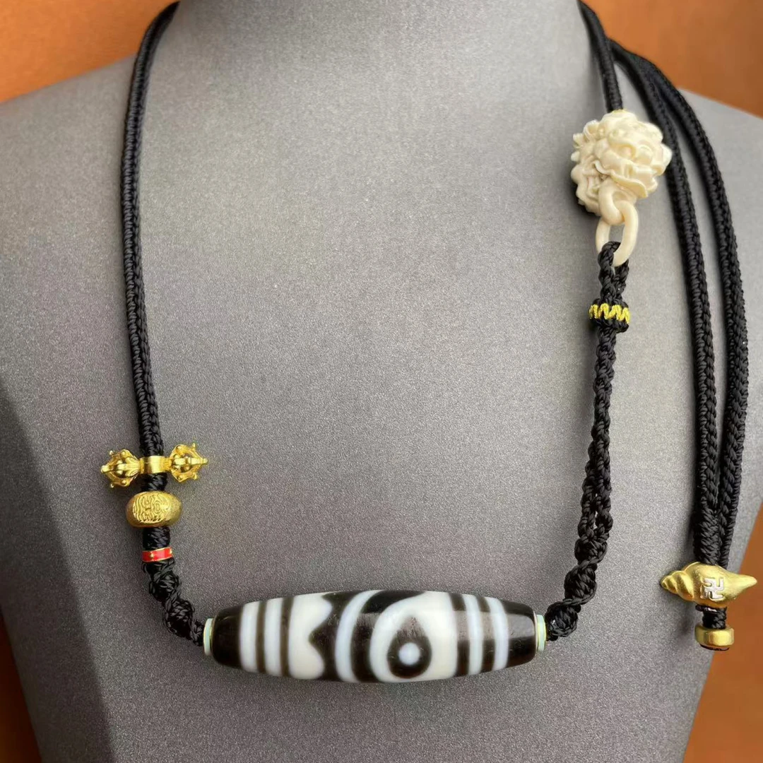 小青|手工设计双鱼二眼玛瑙项链多样性发一6368E