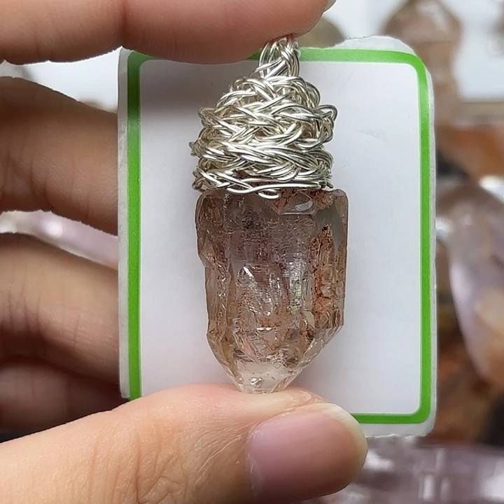 未镶嵌水晶颈饰巴基斯坦红泥闪灵钻46mm+
