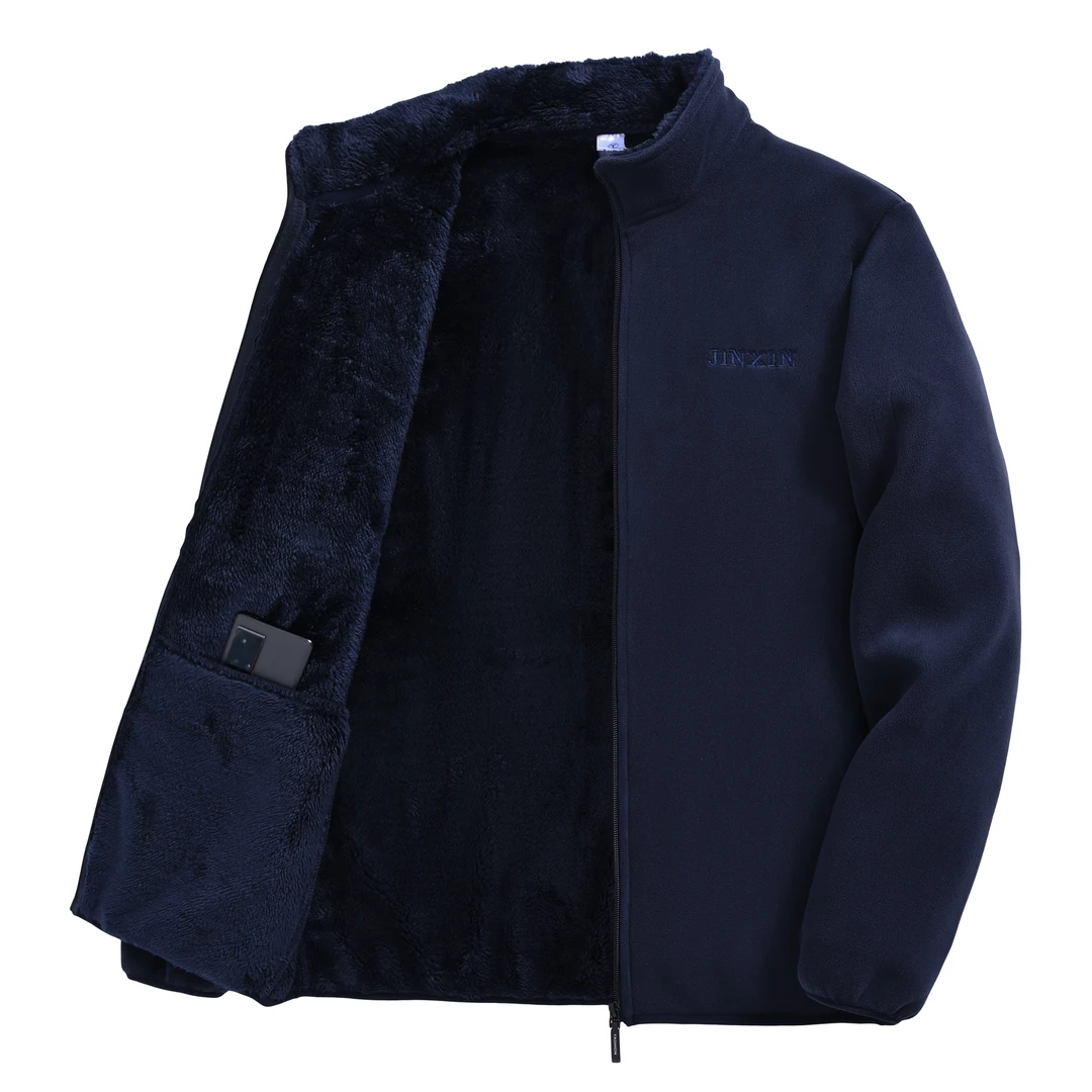 【达人专属】保暖冬季厚款商务休闲常规款夹克加厚加绒男士休闲