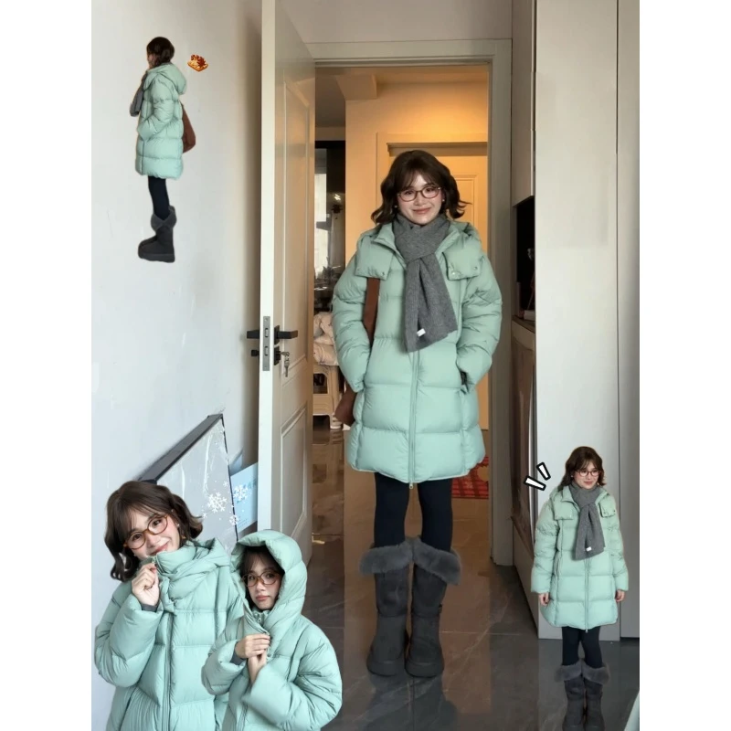 MARIE.COCO韩系高级感气质毛领外套秋冬季中长款加厚棉服外套女装