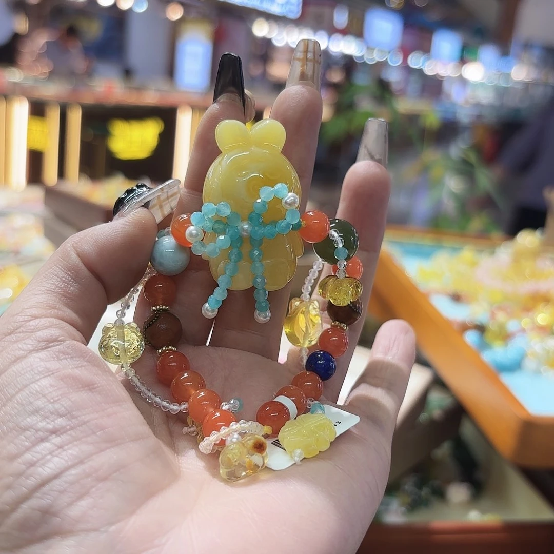 琥珀手链未镶嵌小*菡琥珀