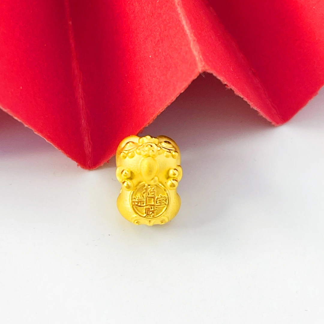 姐妹黄金 足金999貔貅宝宝黄金串珠DIY手串