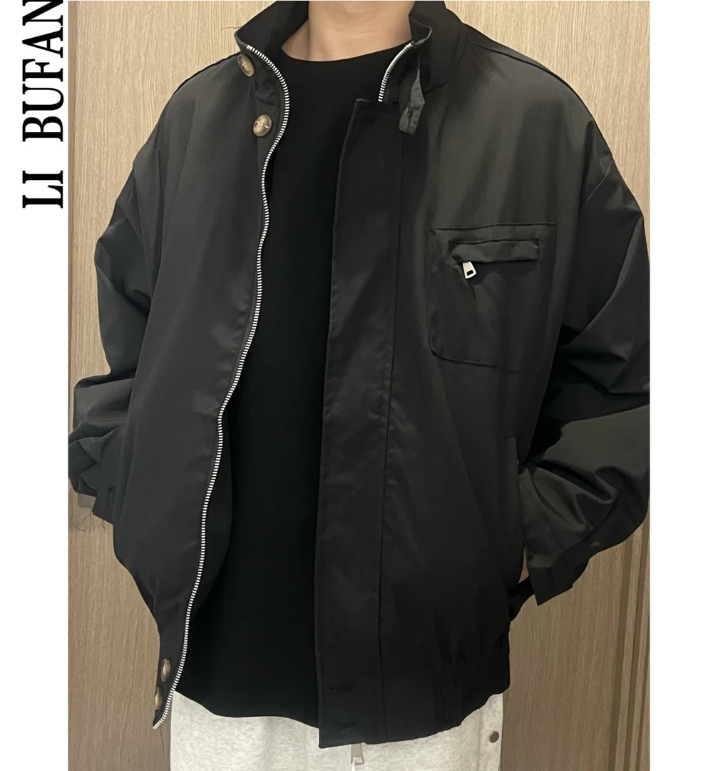 不凡-新款美式复古立领夹克 / 宽松休闲纯色百搭外套 WT2307N