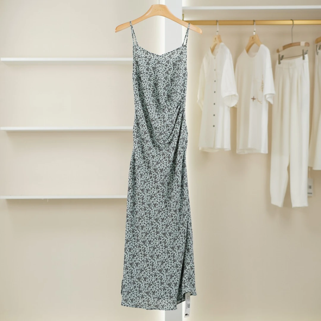 麦迪尚品【DS】50604335 气质碎花吊带裙夏季女装品牌专柜撤柜