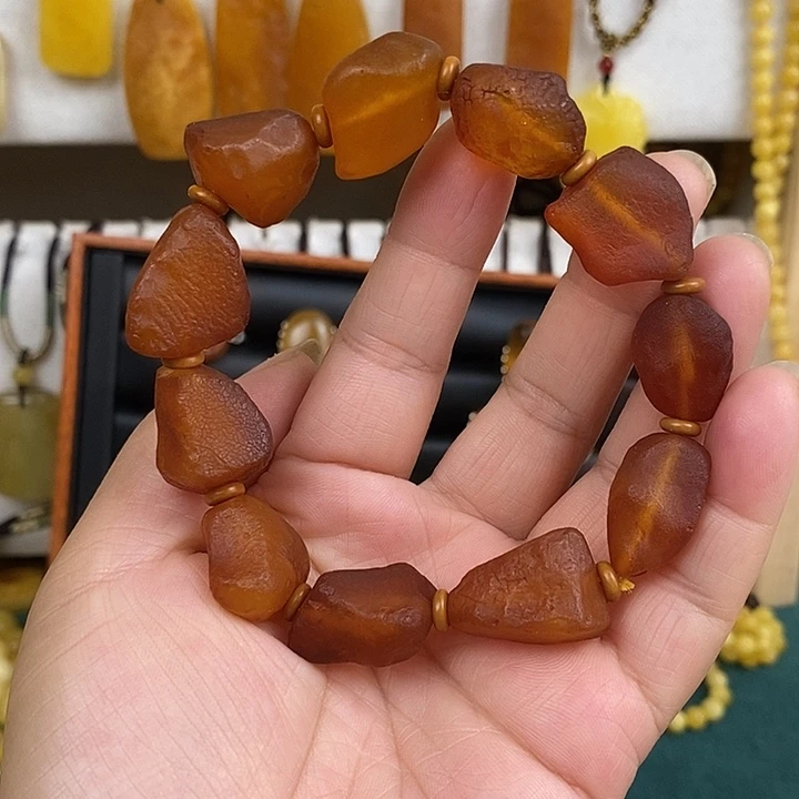 蜜蜡未镶嵌珠宝奇石手串