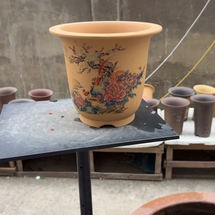 紫砂花盆 高度21口径24单只
