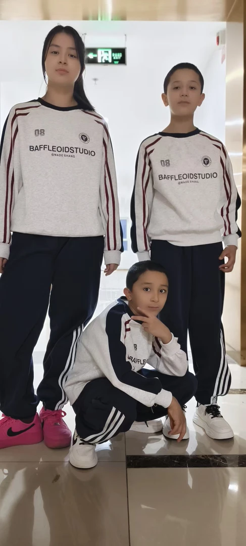 2025年新款男女同款童装运动两件套