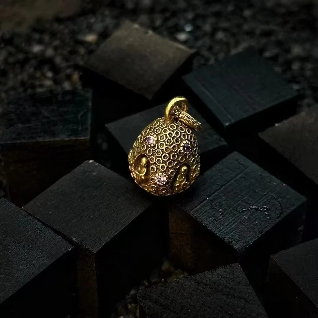 鸿聚隆 吊坠925银 A006敦煌四面F吊坠国风藏风小众