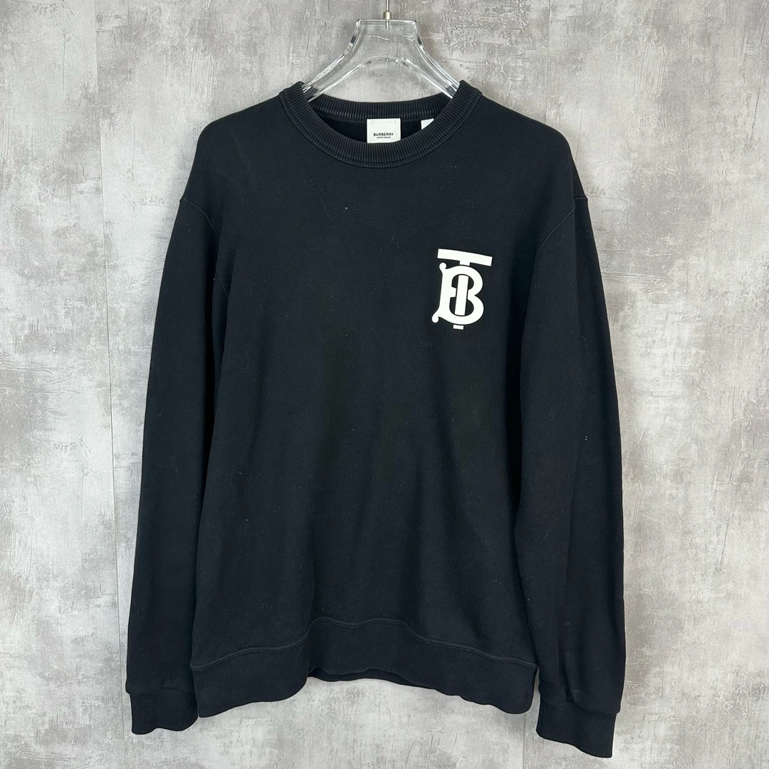 95新 maje Burberry/巴宝莉 logo圆领卫衣 M码 xt889068