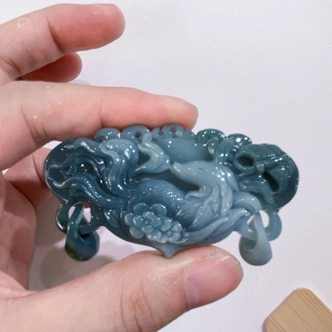 翡翠未镶嵌吊坠(赠链)代编织