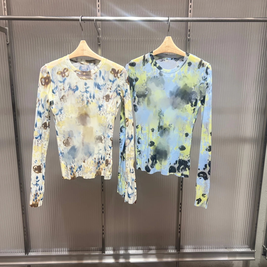 原单商场同款2026春季新款皮肤衣花卉百搭长袖T恤1113810