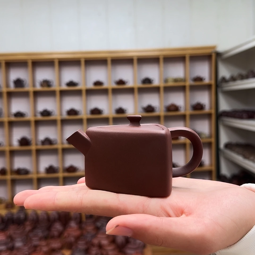 紫砂茶壶三角石瓢120cc