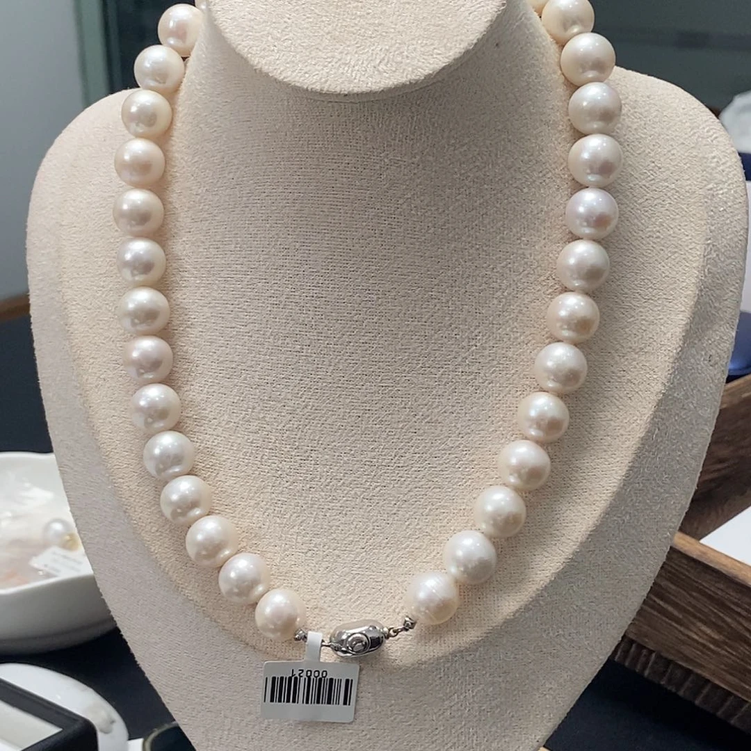 淡水珍珠银S925镶嵌颈饰