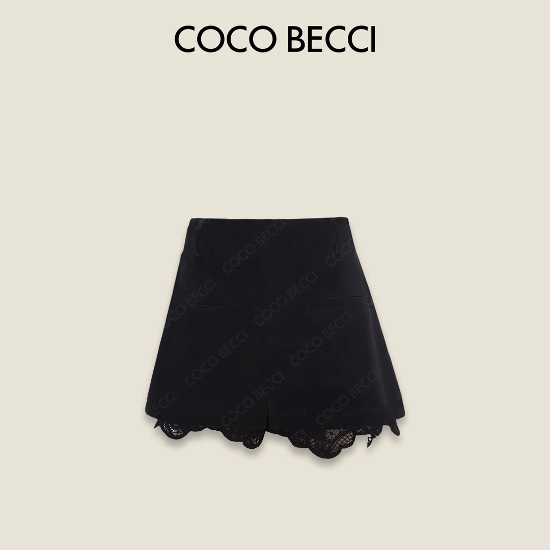 COCO BECCI【蕾丝拼接裙裤】经典百搭精致裙裤CFLJC266019
