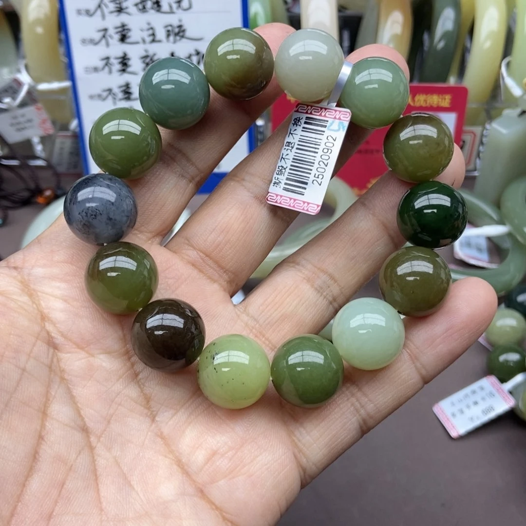 和田玉手串未镶嵌恋**缘