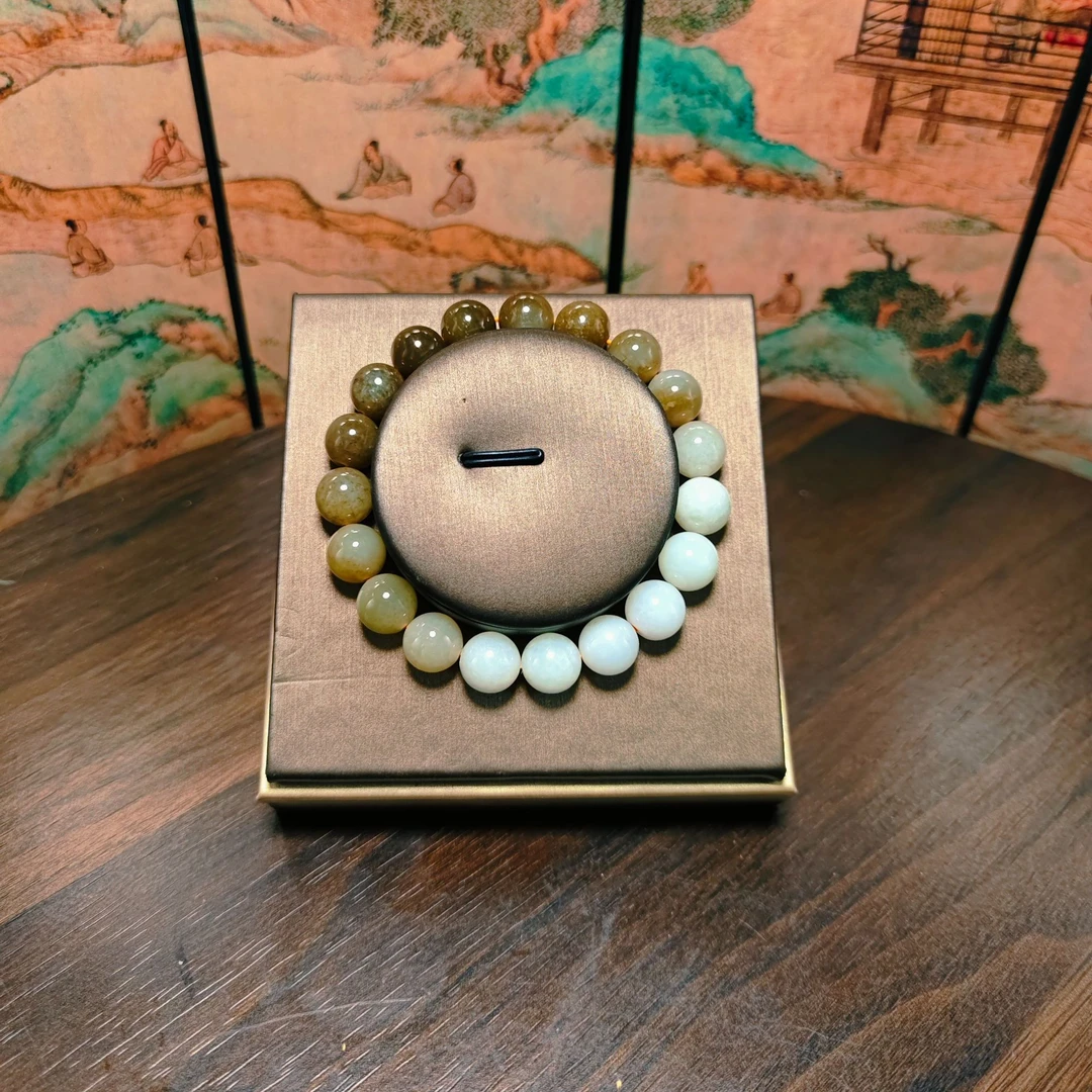 P和田玉渐变圆珠手串1599